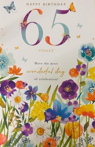Biglietto compleanno - biglietto, 65°