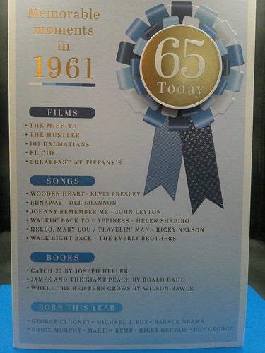 Cartolina compleanno - 65°,